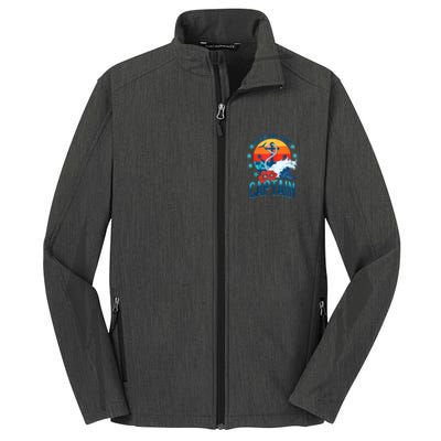 Funny Pontoon Boat Captain Dibs On The Captain Core Soft Shell Jacket