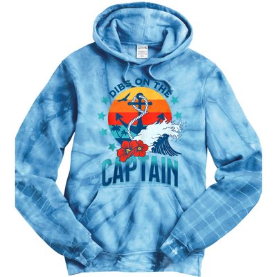 Funny Pontoon Boat Captain Dibs On The Captain Tie Dye Hoodie