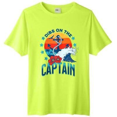 Funny Pontoon Boat Captain Dibs On The Captain Tall Fusion ChromaSoft Performance T-Shirt