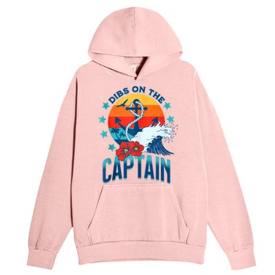 Funny Pontoon Boat Captain Dibs On The Captain Urban Pullover Hoodie