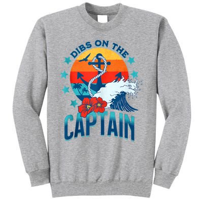 Funny Pontoon Boat Captain Dibs On The Captain Tall Sweatshirt