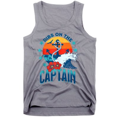 Funny Pontoon Boat Captain Dibs On The Captain Tank Top