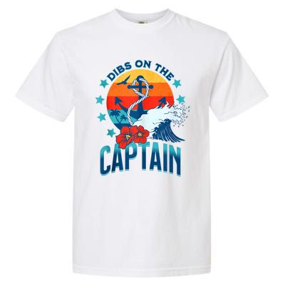 Funny Pontoon Boat Captain Dibs On The Captain Garment-Dyed Heavyweight T-Shirt