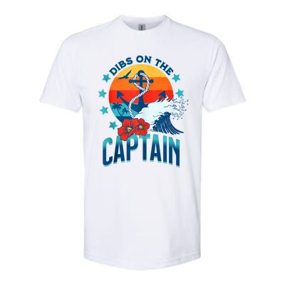 Funny Pontoon Boat Captain Dibs On The Captain Softstyle CVC T-Shirt