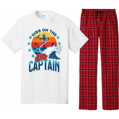 Funny Pontoon Boat Captain Dibs On The Captain Pajama Set