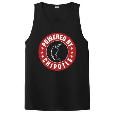 Funny Powered By Chipotle Design Chili Pepper Cute Gift PosiCharge Competitor Tank