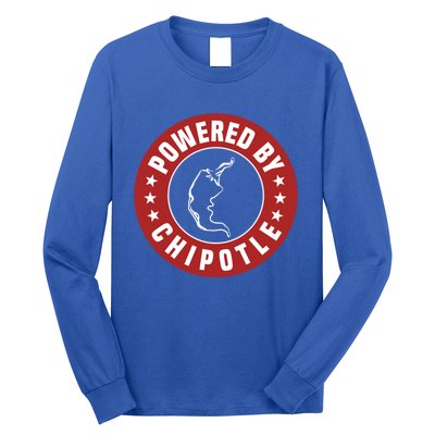 Funny Powered By Chipotle Design Chili Pepper Cute Gift Long Sleeve Shirt