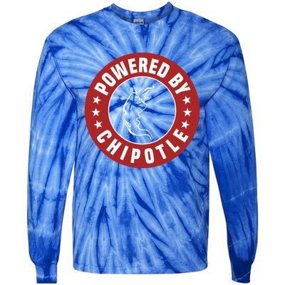 Funny Powered By Chipotle Design Chili Pepper Cute Gift Tie-Dye Long Sleeve Shirt