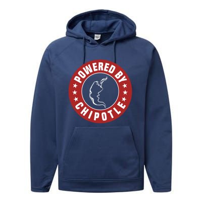 Funny Powered By Chipotle Design Chili Pepper Cute Gift Performance Fleece Hoodie