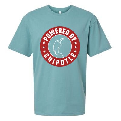 Funny Powered By Chipotle Design Chili Pepper Cute Gift Sueded Cloud Jersey T-Shirt