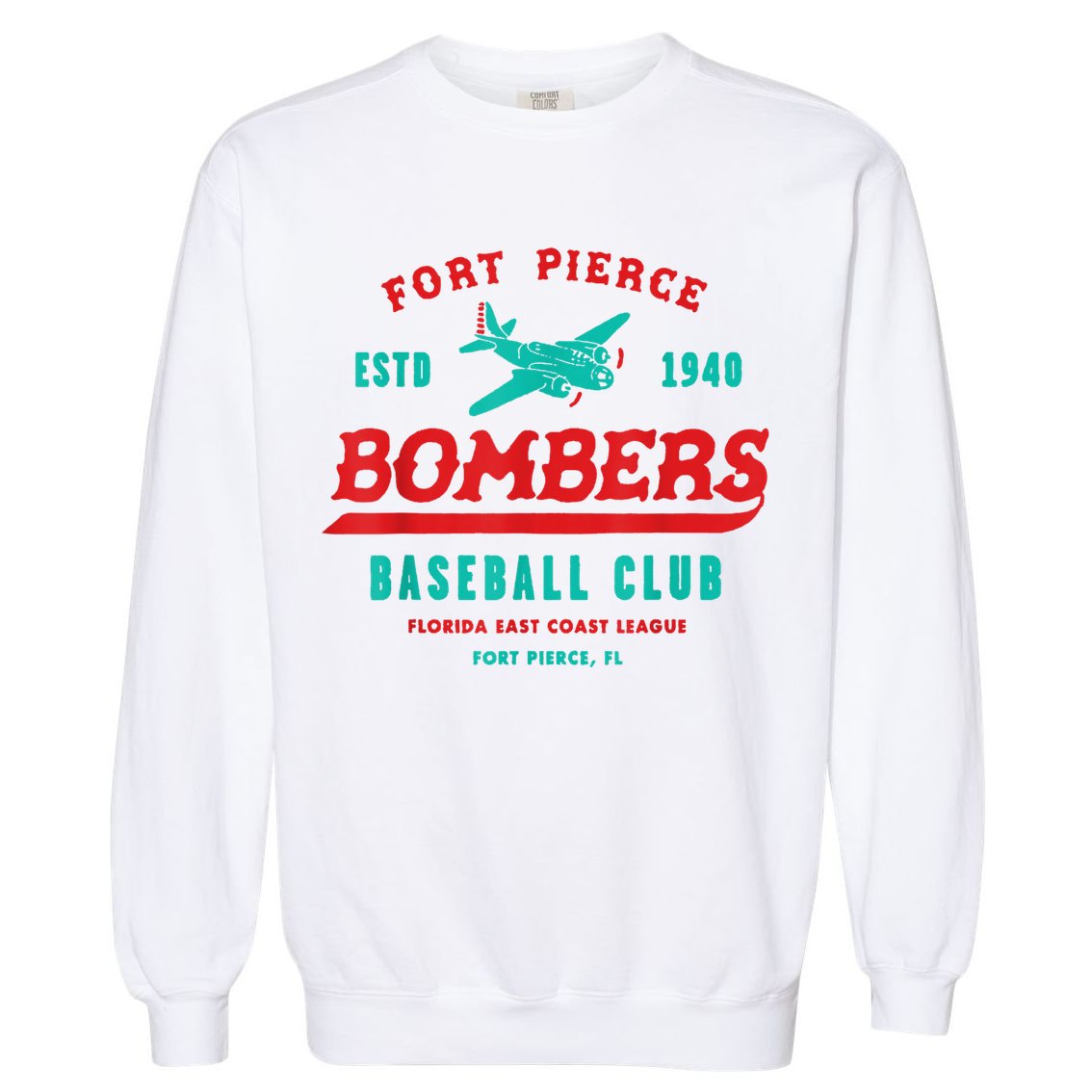 Fort Pierce Bombers Baseball Club Vintage Garment-Dyed Sweatshirt