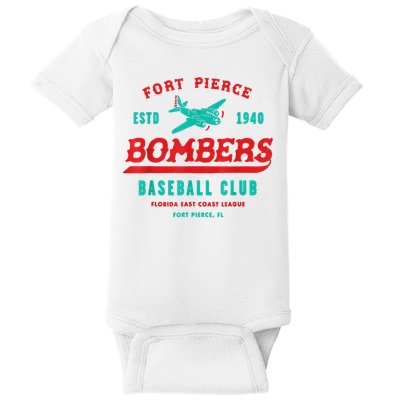 Fort Pierce Bombers Baseball Club Vintage Baby Bodysuit