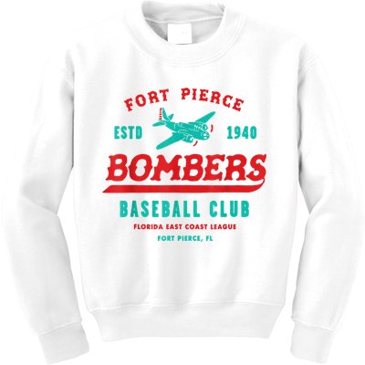 Fort Pierce Bombers Baseball Club Vintage Kids Sweatshirt