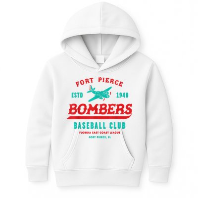 Fort Pierce Bombers Baseball Club Vintage Kids Hoodie