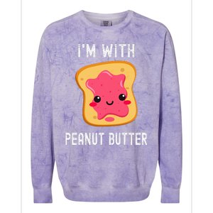 Funny Peanut Butter Jelly Matching Couples His & Hers Colorblast Crewneck Sweatshirt