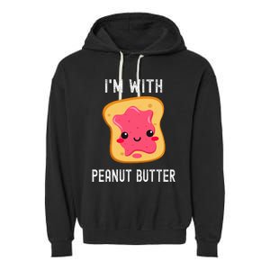 Funny Peanut Butter Jelly Matching Couples His & Hers Garment-Dyed Fleece Hoodie