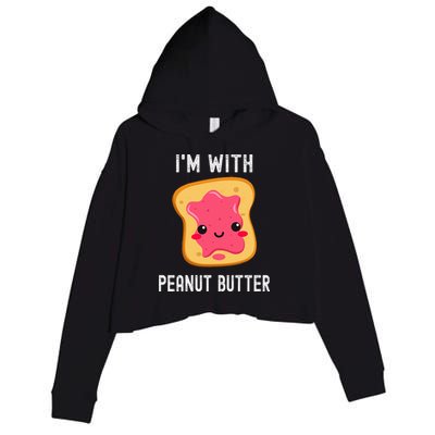 Funny Peanut Butter Jelly Matching Couples His & Hers Crop Fleece Hoodie