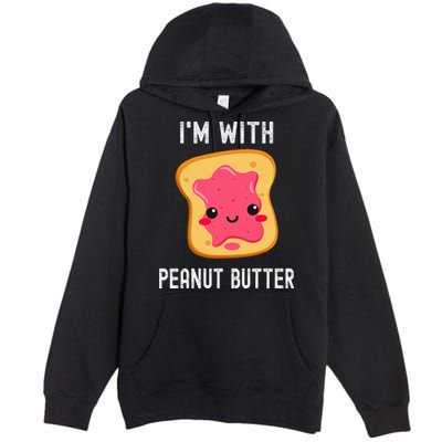 Funny Peanut Butter Jelly Matching Couples His & Hers Premium Pullover Hoodie