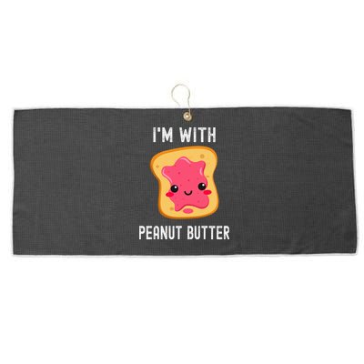 Funny Peanut Butter Jelly Matching Couples His & Hers Large Microfiber Waffle Golf Towel