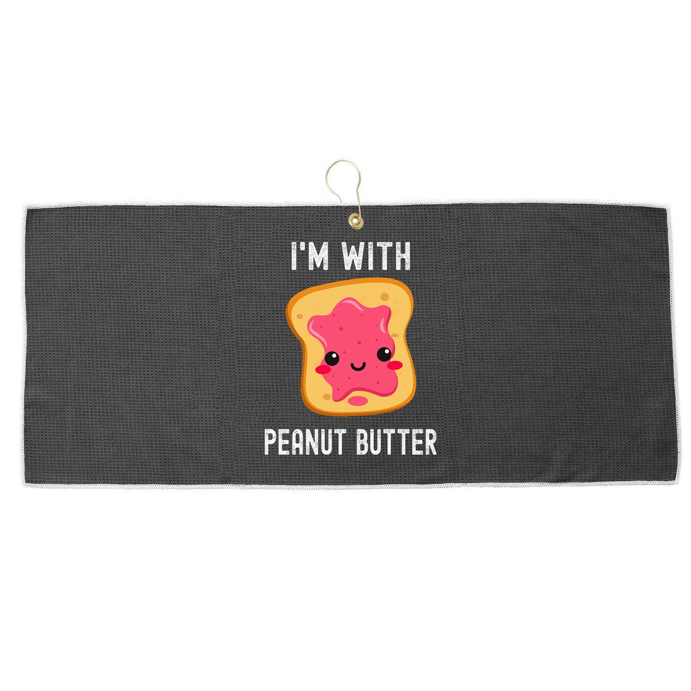 Funny Peanut Butter Jelly Matching Couples His & Hers Large Microfiber Waffle Golf Towel