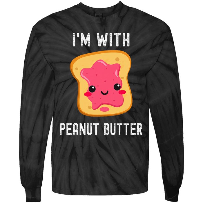 Funny Peanut Butter Jelly Matching Couples His & Hers Tie-Dye Long Sleeve Shirt