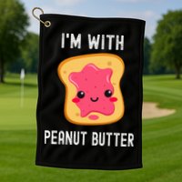 Funny Peanut Butter Jelly Matching Couples His & Hers Golf Towel