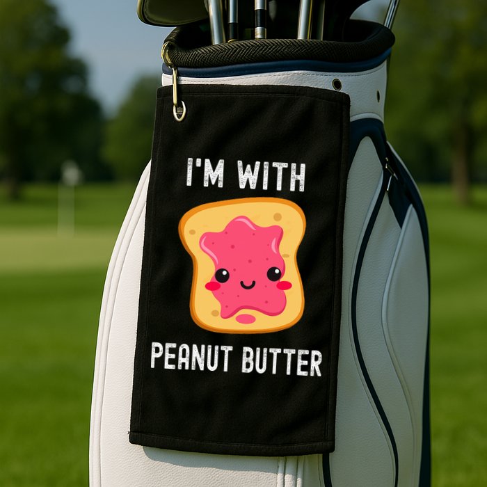 Funny Peanut Butter Jelly Matching Couples His & Hers Golf Towel