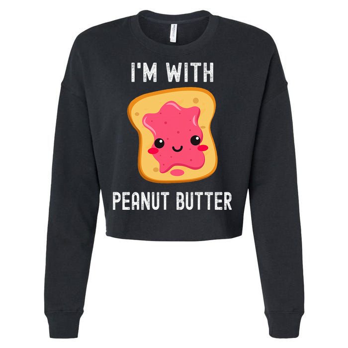Funny Peanut Butter Jelly Matching Couples His & Hers Cropped Pullover Crew