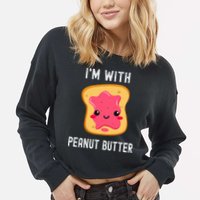 Funny Peanut Butter Jelly Matching Couples His & Hers Cropped Pullover Crew