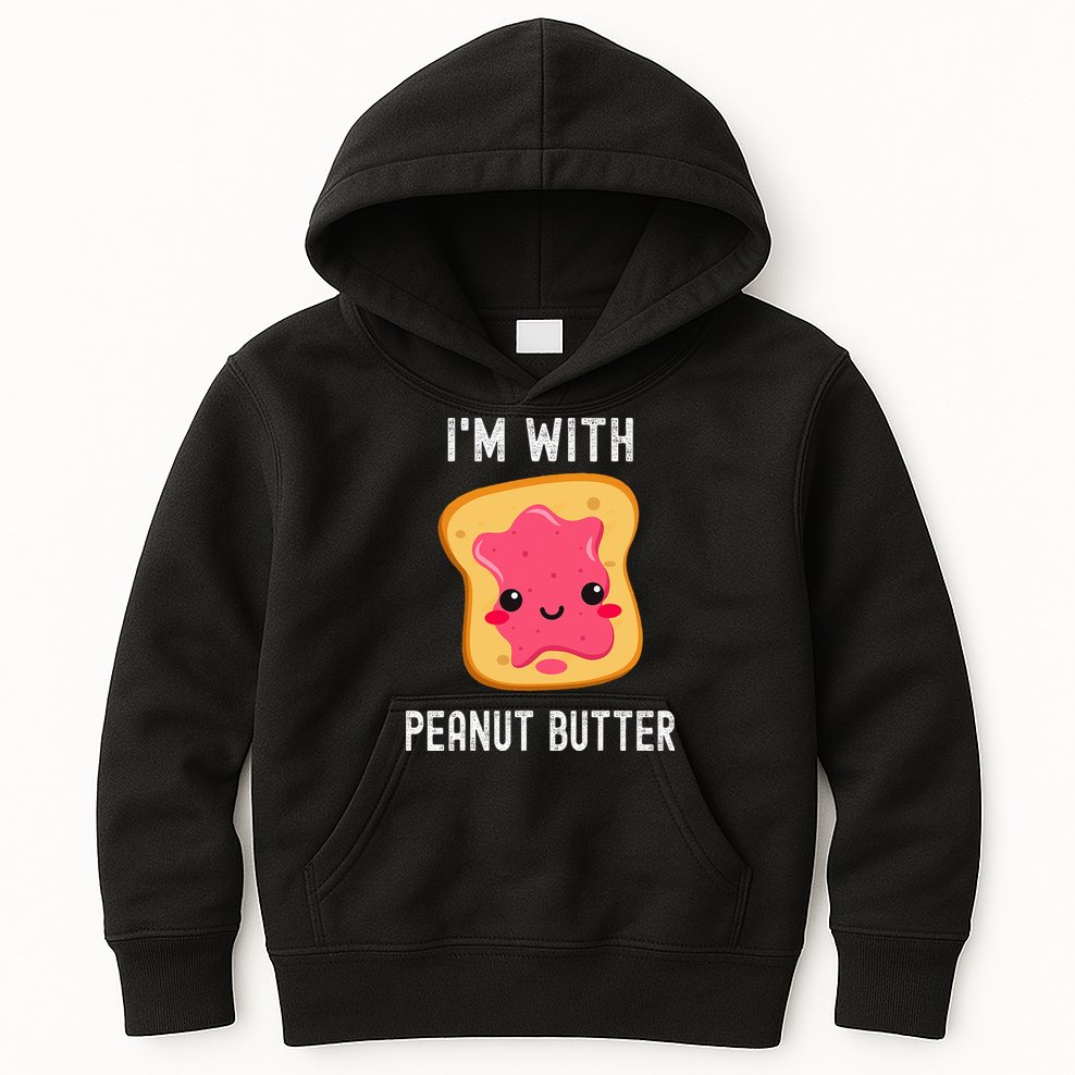 Funny Peanut Butter Jelly Matching Couples His & Hers Kids Hoodie