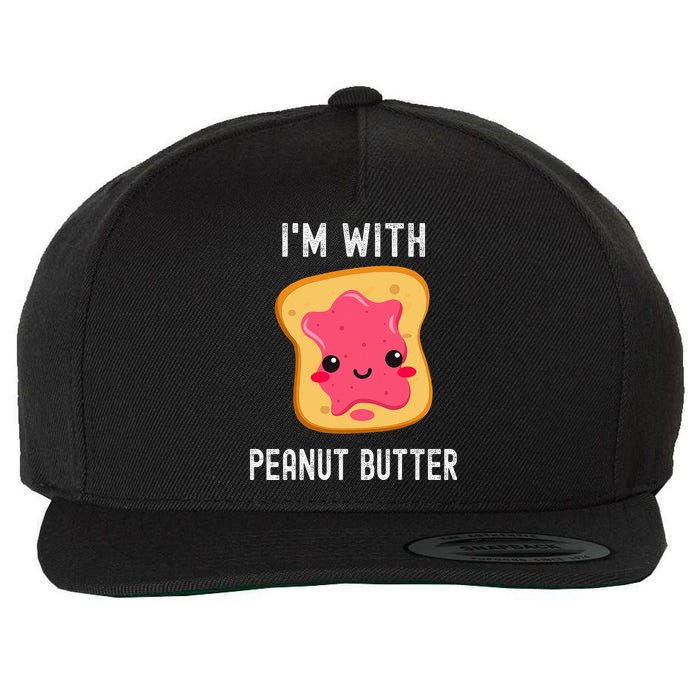 Funny Peanut Butter Jelly Matching Couples His & Hers Wool Snapback Cap