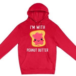 Funny Peanut Butter Jelly Matching Couples His & Hers Premium Pullover Hoodie