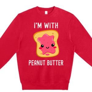 Funny Peanut Butter Jelly Matching Couples His & Hers Premium Crewneck Sweatshirt