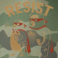 Funny Penguin Bear Resist Penguins Protest Against Tariffs Legacy Tie Dye Trucker Hat