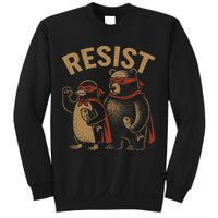 Funny Penguin Bear Resist Penguins Protest Against Tariffs Sweatshirt