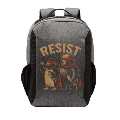 Funny Penguin Bear Resist Penguins Protest Against Tariffs Vector Backpack