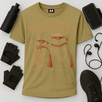 Funny Penguin Bear Resist Penguins Protest Against Tariffs Performance Shirt