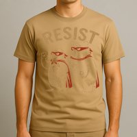 Funny Penguin Bear Resist Penguins Protest Against Tariffs T-Shirt