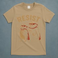 Funny Penguin Bear Resist Penguins Protest Against Tariffs T-Shirt