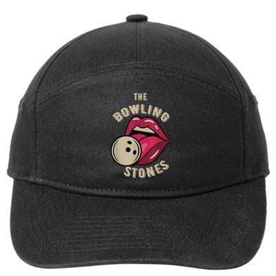 Funny Pun Bowling Stone 7-Panel Snapback Hat