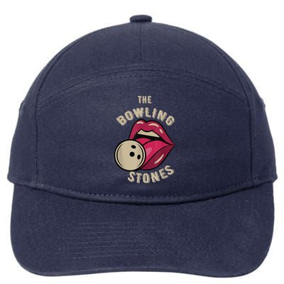 Funny Pun Bowling Stone 7-Panel Snapback Hat