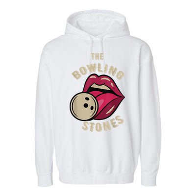 Funny Pun Bowling Stone Garment-Dyed Fleece Hoodie
