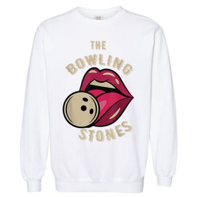 Funny Pun Bowling Stone Garment-Dyed Sweatshirt