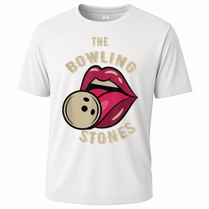 Funny Pun Bowling Stone Cooling Performance Crew T-Shirt