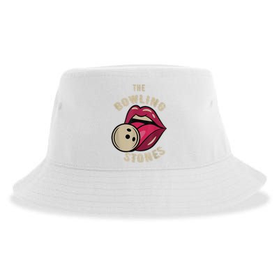 Funny Pun Bowling Stone Sustainable Bucket Hat