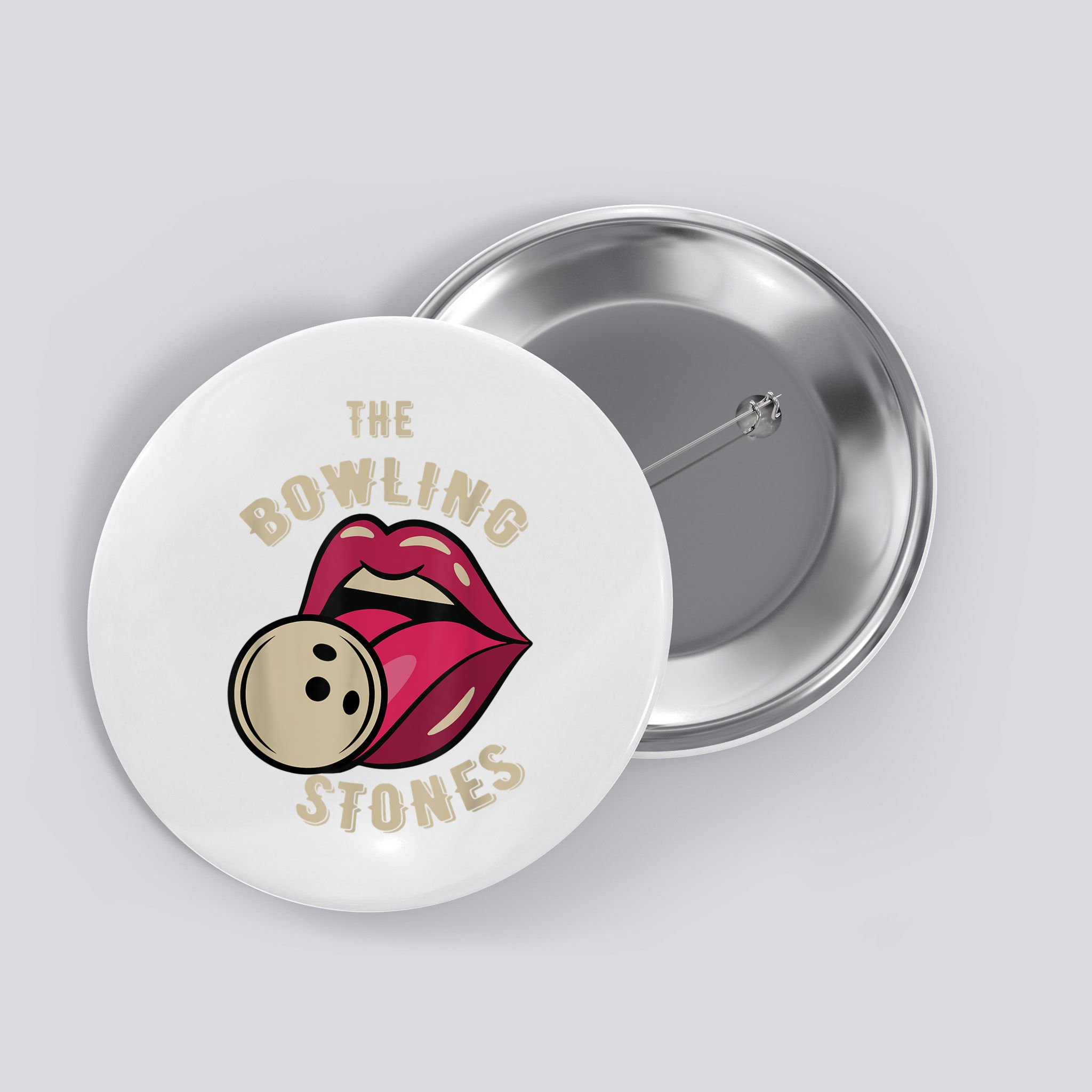 Funny Pun Bowling Stone Button