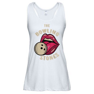 Funny Pun Bowling Stone Ladies Essential Flowy Tank