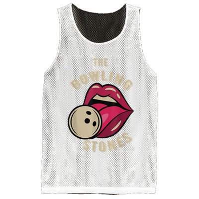 Funny Pun Bowling Stone Mesh Reversible Basketball Jersey Tank