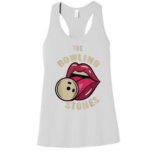 Funny Pun Bowling Stone Women's Racerback Tank