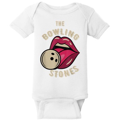 Funny Pun Bowling Stone Baby Bodysuit